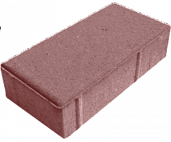 Тротуарная плитка «Брусчатка» 200x100x40 цвет красный