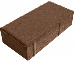 Тротуарная плитка «Брусчатка» 200x100x40 цвет коричневый